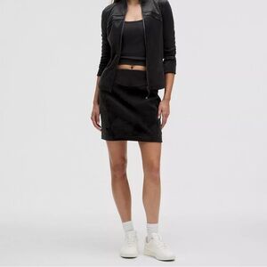 Lululemon Black Velvet Scuba Skirt